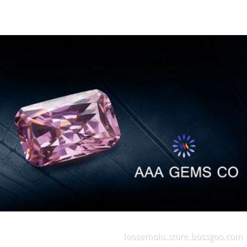 Jewelry / Necklace Radiant Cut Moissanite Pink High Hardnes